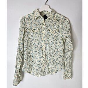 VINTAGE Y2K POLO JEANS COMPANY RL 67 Shirt Button Up Floral Print Xsmall